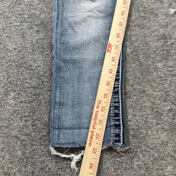 Miss Me Signature Skinny Cropped Jeans Women's Size 27 Blue Faded Jeans - Picture 5 of 10